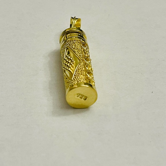 Amazing custom 14k gold vermeil urn cremation jewelry necklace rare unique charm - Picture 10 of 10